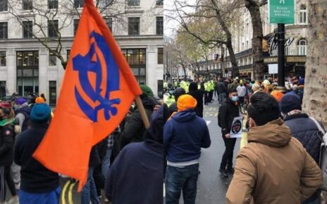 लंडनच्या भारतीय दूतावासाबाहेर शेतकरी समर्थनार्थ आंदोलनात भारतविरोधी घोषणाबाजी